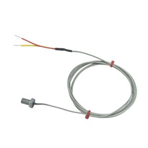 ANSI Bolt Thermocouple, Glassfibre Stainless Steel Over Braided Cable - Type K - M8 Thread - 13mm Bolt