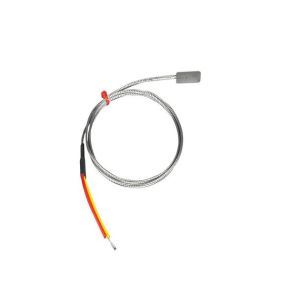 ANSI Leaf Thermocouple, Glassfibre insulated Cable with Stainless Steel Over-Braid Terminating in Bare tails - 2M Length