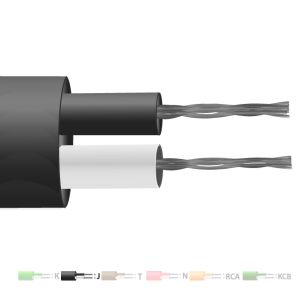 Type J PVC Insulated Flat Pair Thermocouple Cable / Wire (IEC) - 7/0.2mm