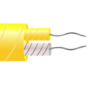  Type K Glassfibre Insulated Flat Pair Cable / Wire (ANSI) - 1/0.315mm Strand