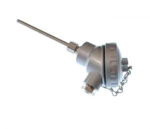 Pt100 4 wire class B Resistance Thermometer, Compact KNS Head with 200mm Probe Length