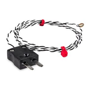 IEC Fine Wire Disc Thermocouple, PTFE with Miniature Plug - Type J - 1M