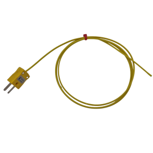 ANSI Hermetically Sealed Wire Thermocouple - Type K with Miniature Plug Termination - 2M