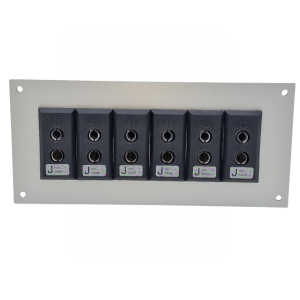 Thermocouple Connector Aluminium Panel with Type J IEC Standard Sockets - 6 Way