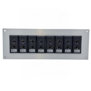 Thermocouple Connector Aluminium Panel with Type J IEC Standard Sockets - 8 Way