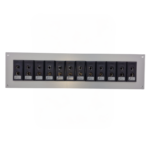 Thermocouple Connector Aluminium Panel with Type J IEC Standard Sockets - 12 Way
