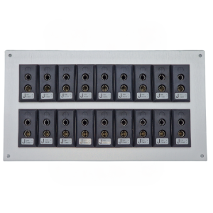 Thermocouple Connector Aluminium Panel with Type J IEC Standard Sockets - 18 Way