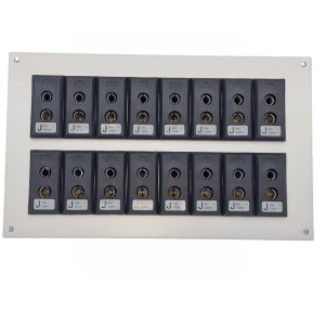 Thermocouple Connector Aluminium Panel with Type J ANSI Standard Sockets - 16 Way