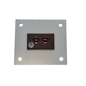 Thermocouple Connector Aluminium Panel with Type T IEC Miniature Sockets - 1 Way