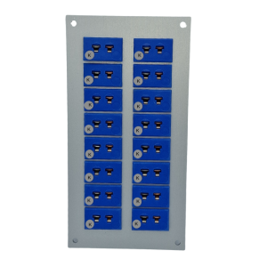 Thermocouple Connector Aluminium Panel with Type K JIS Miniature Sockets - 16 Way